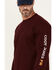 Image #2 - Cody James Men's FR Logo Long Sleeve Graphic Work T-Shirt, Burgundy, hi-res