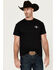 Image #2 - Cowboy Up Men's Triple Scorpion Short Sleeve Graphic T-Shirt, Black, hi-res