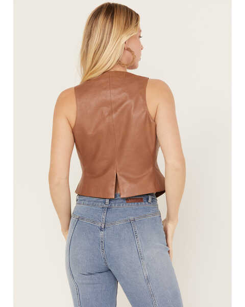 Image #4 - Shyanne Women's Embellished Leather Vest, Brown, hi-res