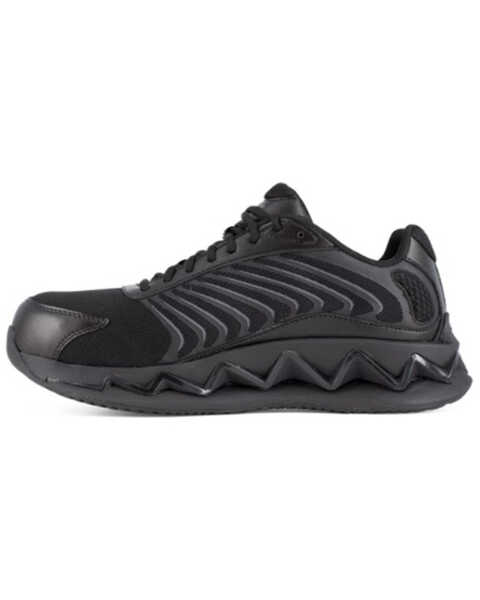 Image #3 - Reebok Men's Zig Elusion Heritage Low Cut Work Sneakers - Composite Toe, Black, hi-res