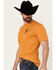 Image #2 - Ariat Men's Bull Skull Short Sleeve Graphic T-Shirt, Mustard, hi-res