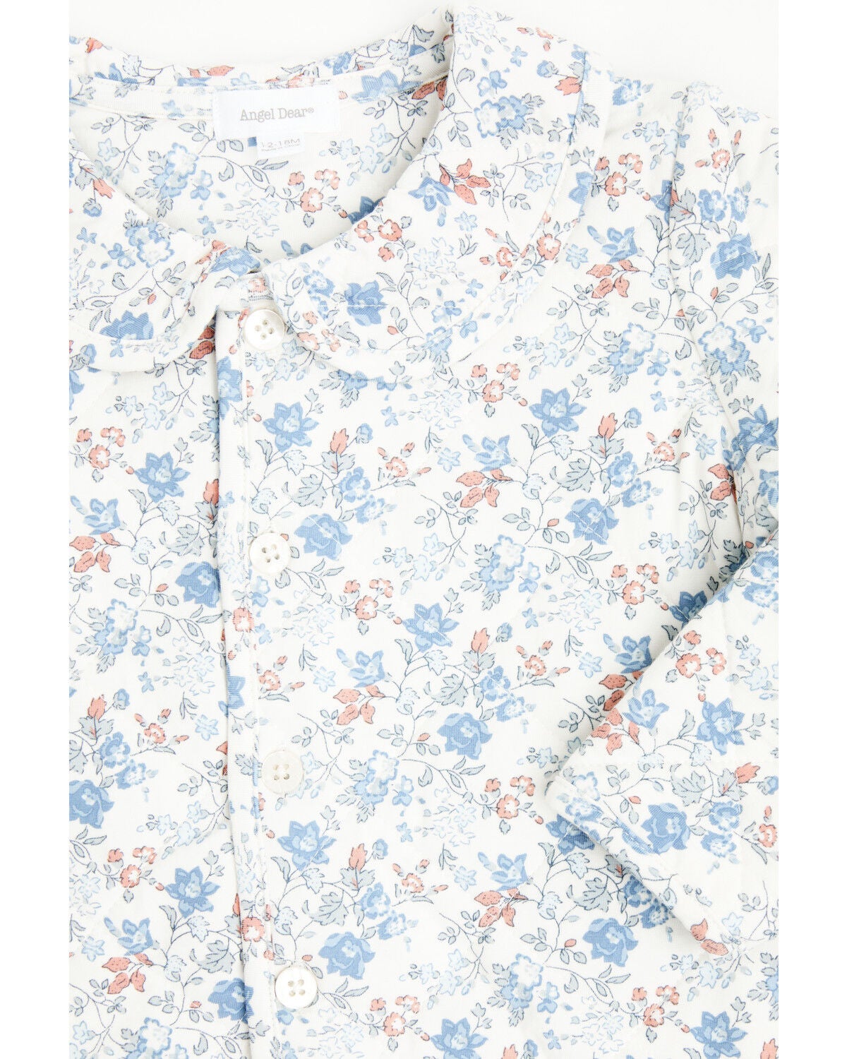 Image #2 - Angel Dear Toddler Girls' Floral Quilted Jacket, Ivory, hi-res