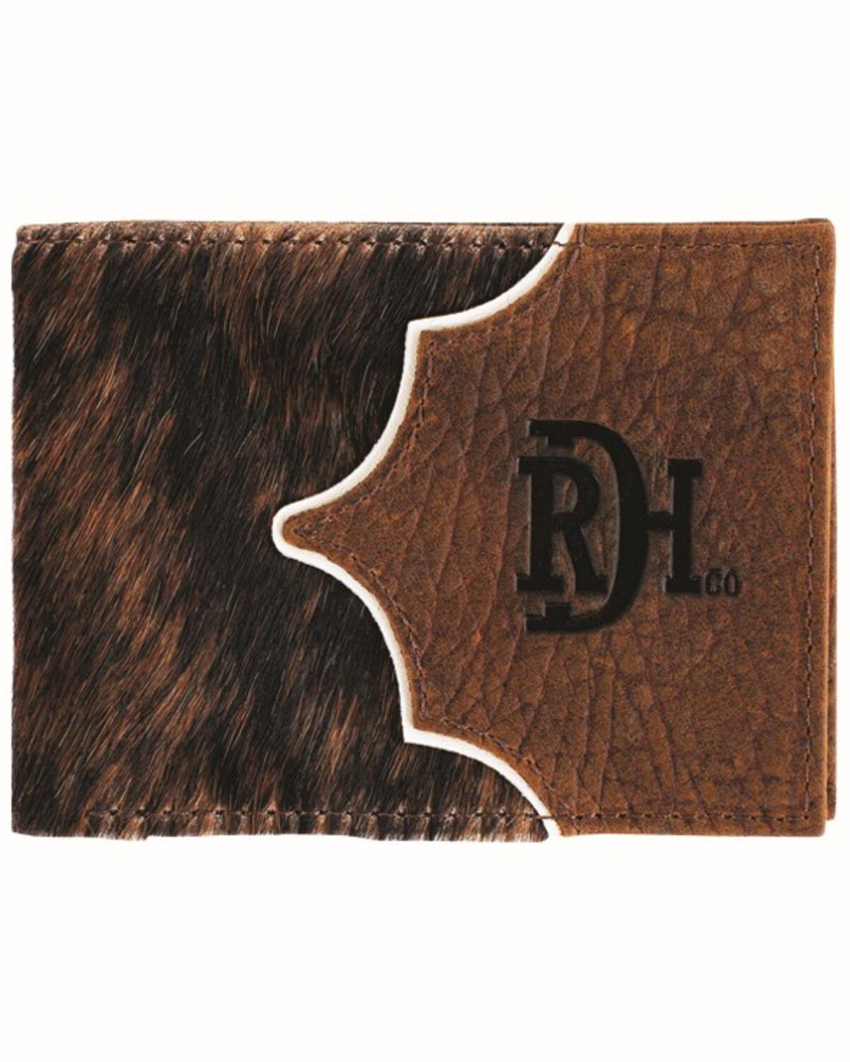Red Dirt Hat Men's Hairon Hide Bifold Wallet, Brown, hi-res