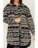 Image #3 - Cripple Creek Women's Southwestern Stripe Print Shacket, Grey, hi-res