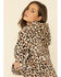 Katydid Women's Leopard Faux Fur Hooded 3/4 Zip Pullover, Leopard, hi-res
