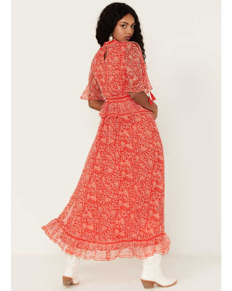 Image #4 - Cleobella Women's Laurel Floral Print Dress, Red, hi-res
