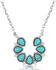Image #1 - Montana Silversmiths Women's Lucky Seven Turquoise Necklace, Silver, hi-res