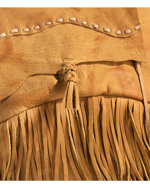 Image #2 - Kobler Leather Women's Rucksack Fringed Backpack, Khaki, hi-res