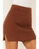 Image #2 - Callahan Women's Cable Knit Genny Mini Skirt, Brown, hi-res