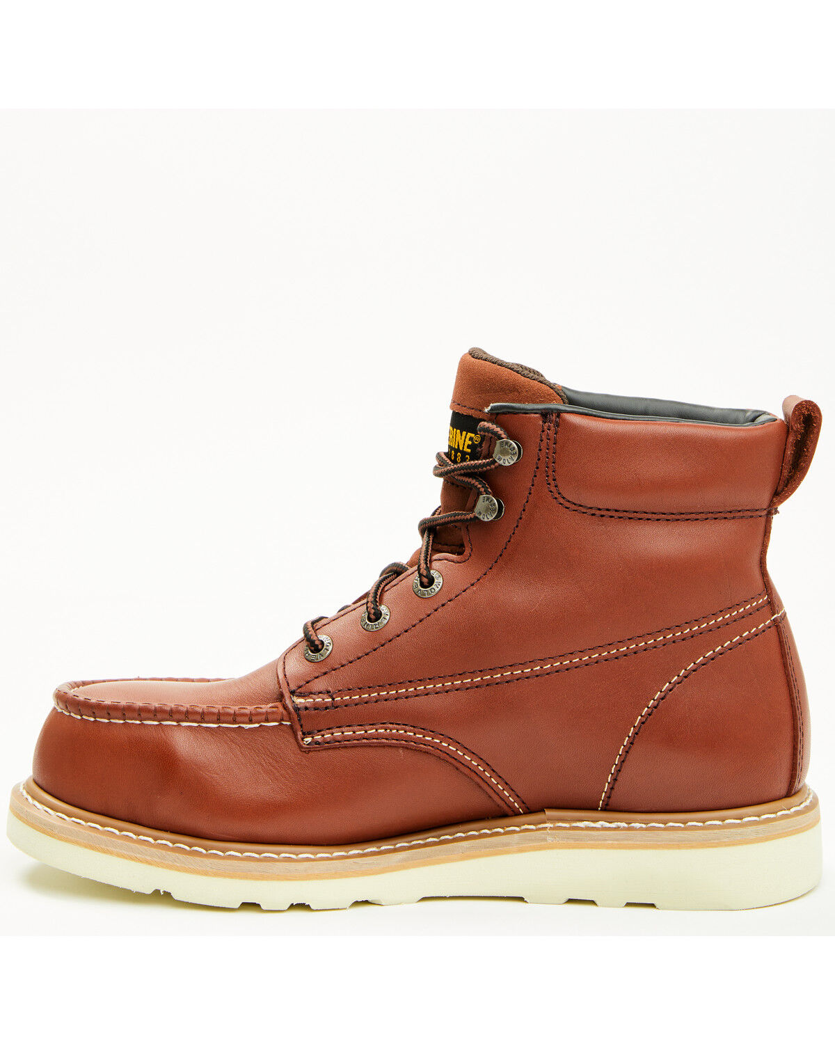 Image #3 - Wolverine Men's 6" Moc Toe Exclusive Wedge Work Boots - Steel Toe, Rust Copper, hi-res