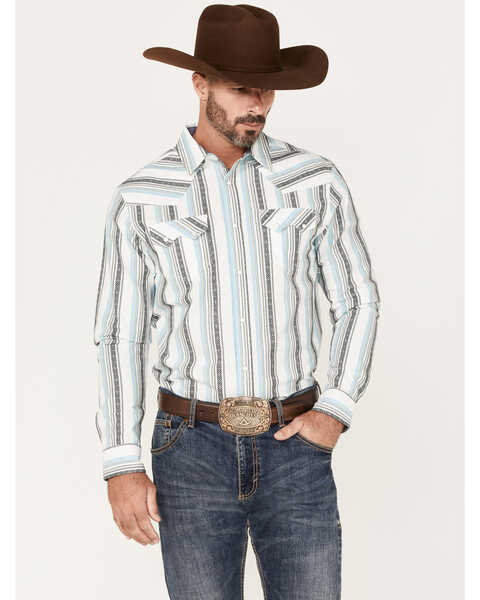 Image #1 - Cody James Men's Himalaya Southwestern Stripe Snap Western Shirt , Cream, hi-res