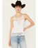 Image #1 - Beyond The Radar Women's Crochet Trim Tank, White, hi-res