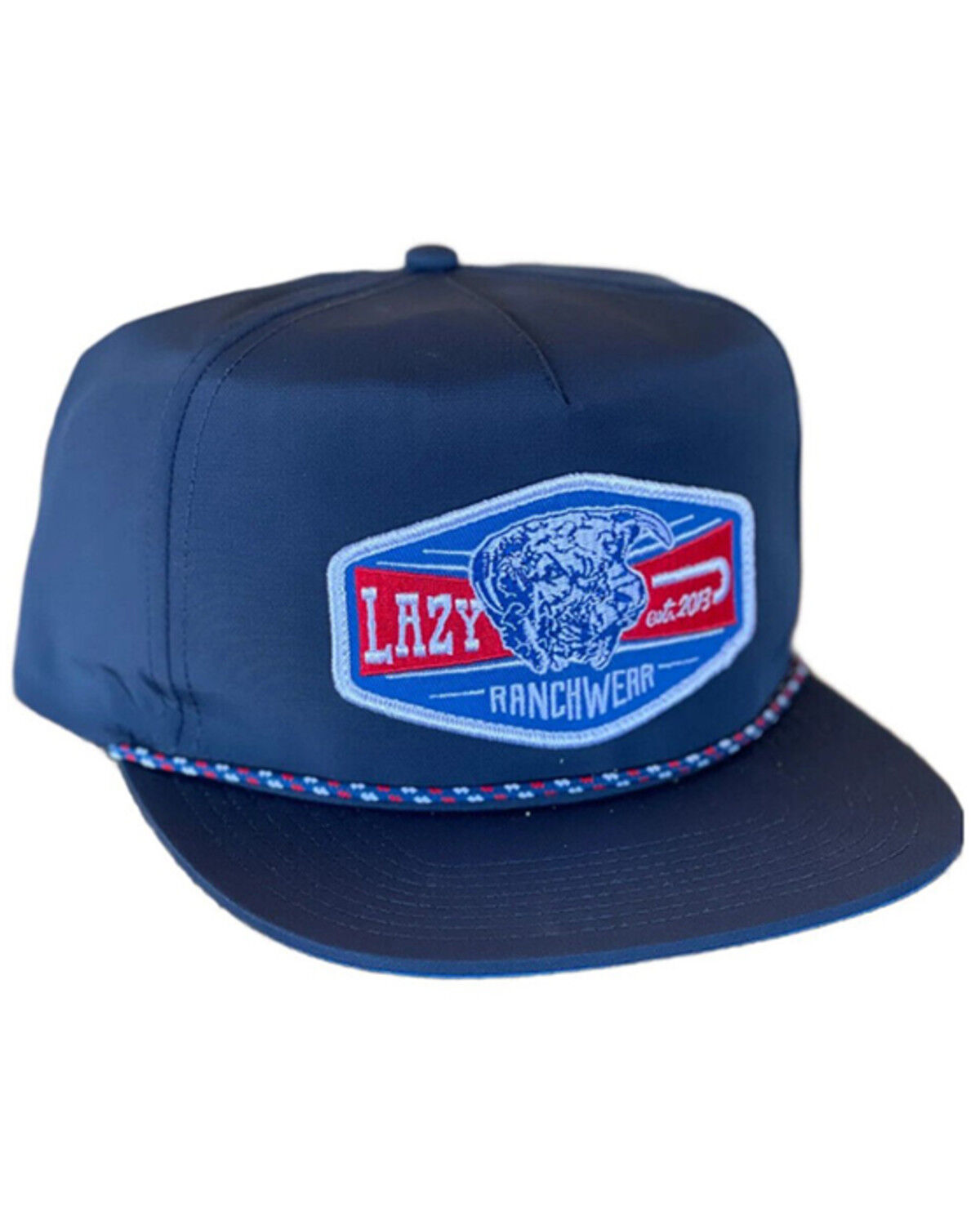 Image #1 - Lazy J Ranch Wear Men's Diamond Ranch Trucker Cap, Navy, hi-res