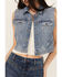 Image #4 - Idyllwind Women's Foster Cropped Denim Trucker Vest, Black, hi-res