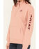 Image #3 - Ariat Women's Boot Barn Exclusive Half Zip Logo Pullover, Pink, hi-res