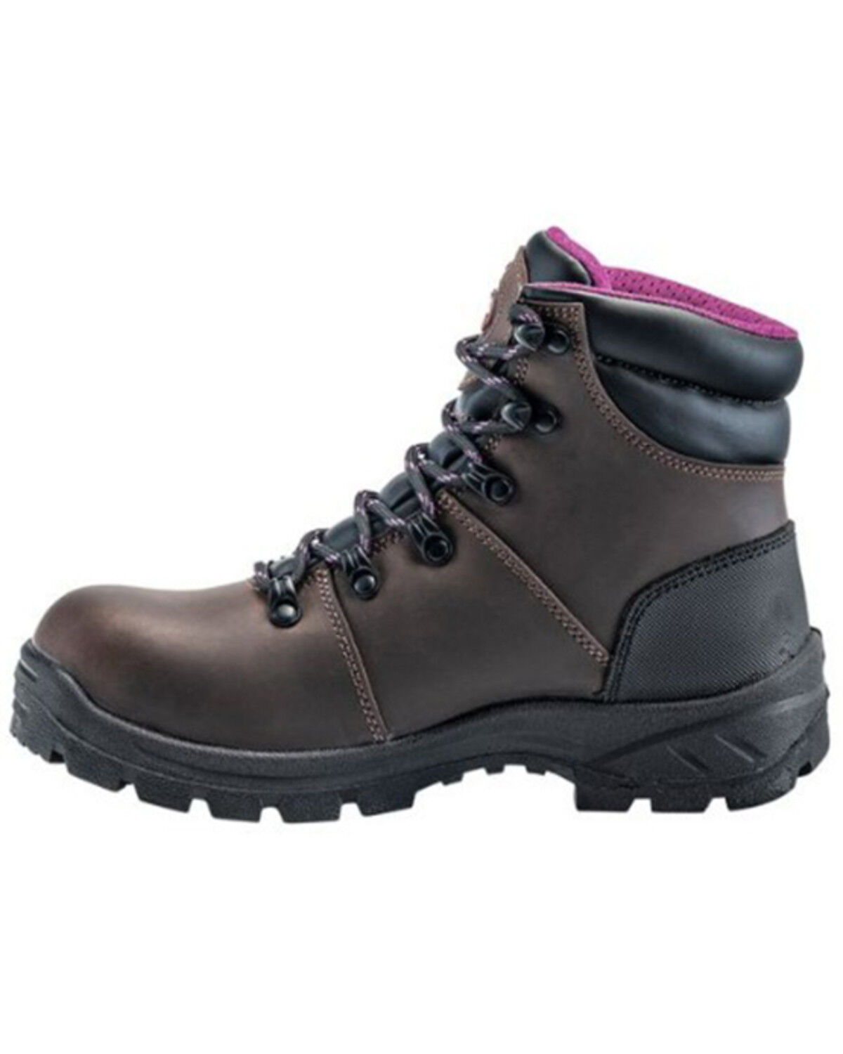 Image #3 - Avenger Women's Builder Mid 6" Lace-Up Waterproof Hiking Work Boot - Steel Toe, Brown, hi-res