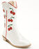 Image #1 - Wild + Rae Girls' Cherry Western Boots - Round Toe, White, hi-res