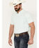 Image #2 - Ariat Men's VentTEK Outbound Solid Fitted Short Sleeve Button-Down Shirt, Aqua, hi-res