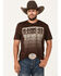 Image #1 - RANK 45&reg; Men's Blurville Short Sleeve Graphic T-Shirt, Chocolate, hi-res
