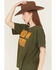 Image #2 - Day Dreamer Women's Raised On Country Short Sleeve Graphic Tee, Green, hi-res