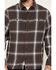 Image #3 - Brothers and Sons Men's Everyday Plaid Print Long Sleeve Button Down Flannel Shirt, Dark Brown, hi-res