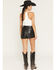 Image #3 - Show Me Your Mumu Women's High Rise Asher Faux Leather Belted Shorts, Black, hi-res