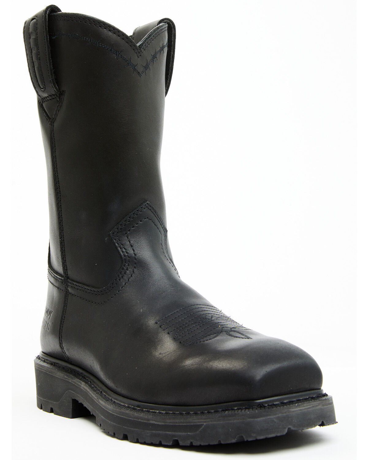 Image #1 - Cody James Men's Uniform Western Work Boots - Composite Toe, Black, hi-res