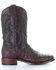 Image #2 - Corral Men's Ostrich overlay Western Boots - Square Toe, Brown, hi-res