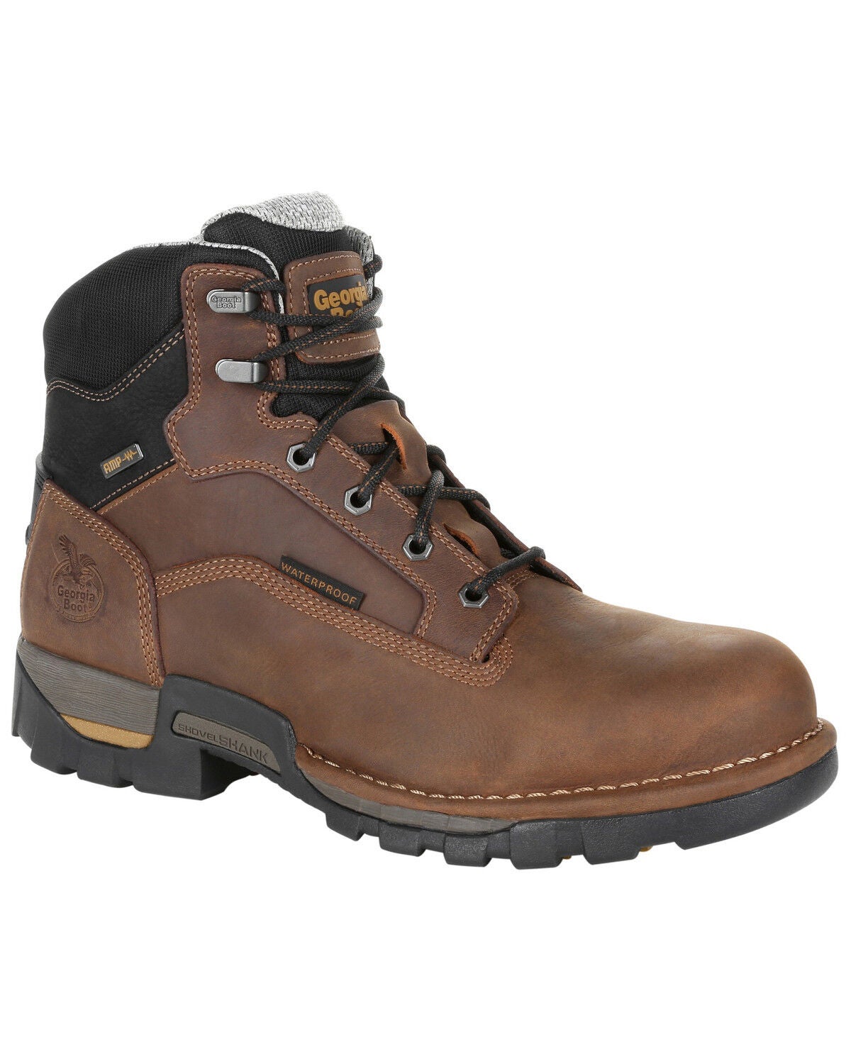Georgia Boot Men's Eagle One Waterproof Work Boots - Soft Toe, Brown, hi-res