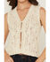 Image #3 - Shyanne Women's Tie-Front Crochet Sweater Vest, Ivory, hi-res