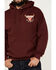 Image #3 - Changes Men's Boot Barn Exclusive Coors Banquet Logo Hooded Sweatshirt , Burgundy, hi-res