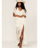 Image #1 - Shyanne Women's Floral Lace Split Leg Maxi Dress, Ivory, hi-res
