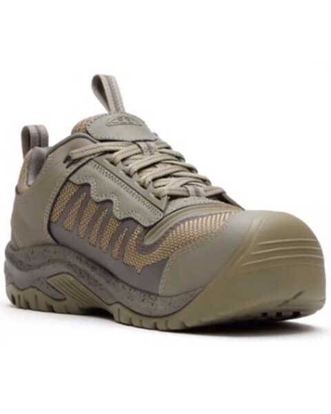 Keen Men's Reno Low Waterproof Work Shoes - Composite Toe, Mahogany, hi-res