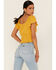 Patrons of Peace Women's Hyland Knit Top, Mustard, hi-res