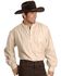 Image #1 - Rangewear by Scully Men's Lightweight Railroader Long Sleeve Western Shirt, Natural, hi-res