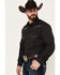 Image #2 - Wrangler Men's Rock 47 Paisley Print Long Sleeve Snap Western Shirt, Black, hi-res