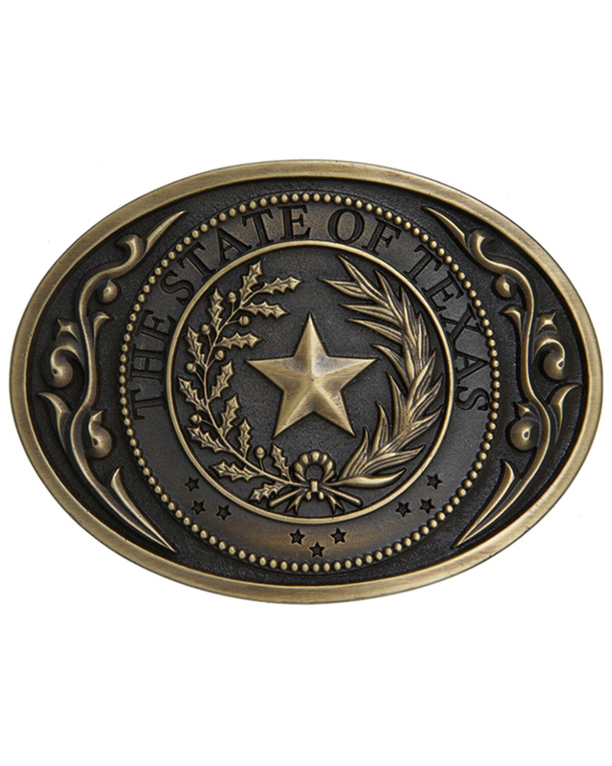 Image #1 - Cody James Men's The State Of Texas Seal Buckle, Bronze, hi-res