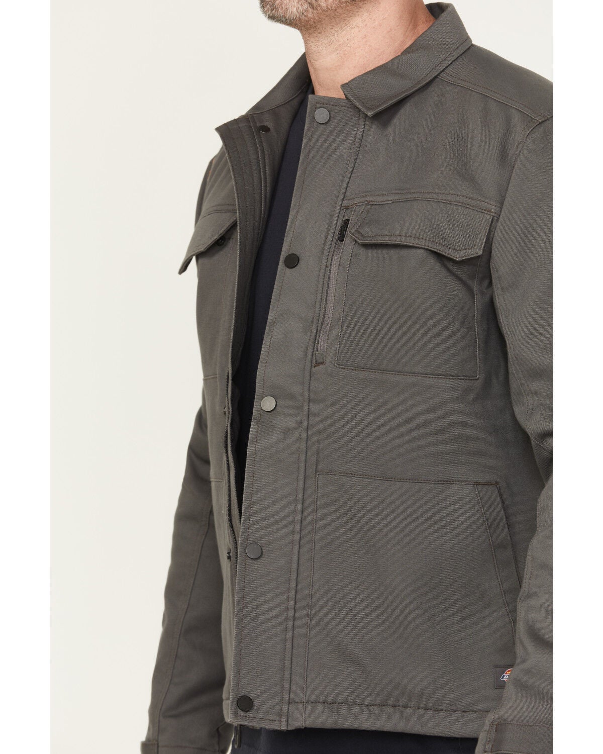 Image #3 - Dickies Men's Tradebuilt Snap Quilted Snap Work Jacket, Slate, hi-res
