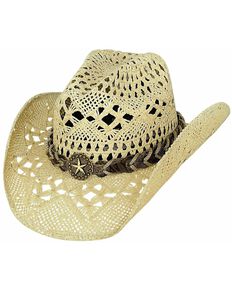 Bullhide Naughty Girl Straw Cowgirl Hat, Natural, hi-res