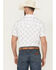 Image #4 - Rock & Roll Denim Men's TEK Longhorn Print Short Sleeve Pearl Snap Western Shirt, White, hi-res