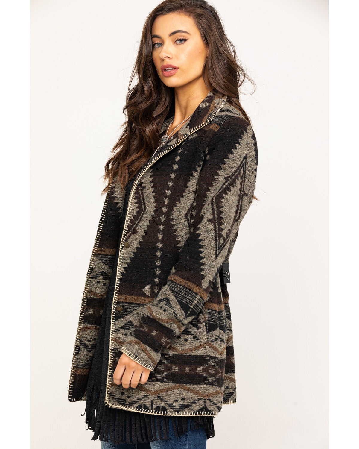 Image #3 - Outback Trading Co. Women's Brown Aztec Moree Jacket, Brown, hi-res
