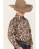 Image #2 - Cowboy Hardware Boys' Mixed Paisley Print Long Sleeve Snap Western Shirt, Chocolate, hi-res