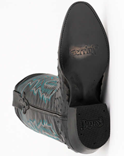 Image #7 - Ferrini Men's Colt Full Quill Ostrich Western Boots - Medium Toe, Black, hi-res