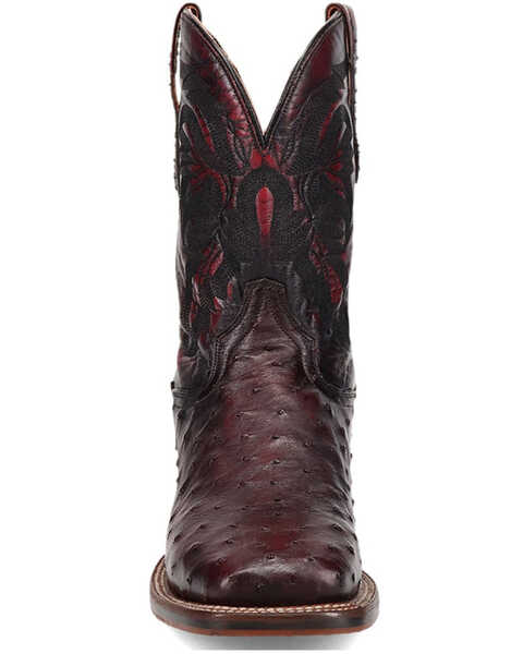Image #4 - Dan Post Men's Alamosa Exotic Ostrich Western Boots - Broad Square Toe, Black, hi-res