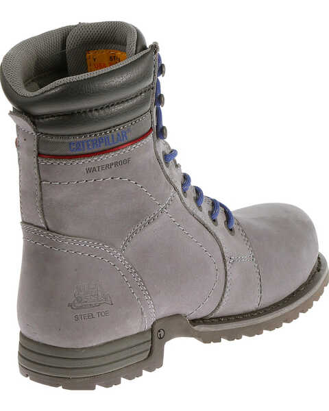 Image #5 - Caterpillar Women's Echo Waterproof Work Boots - Steel Toe, Grey, hi-res