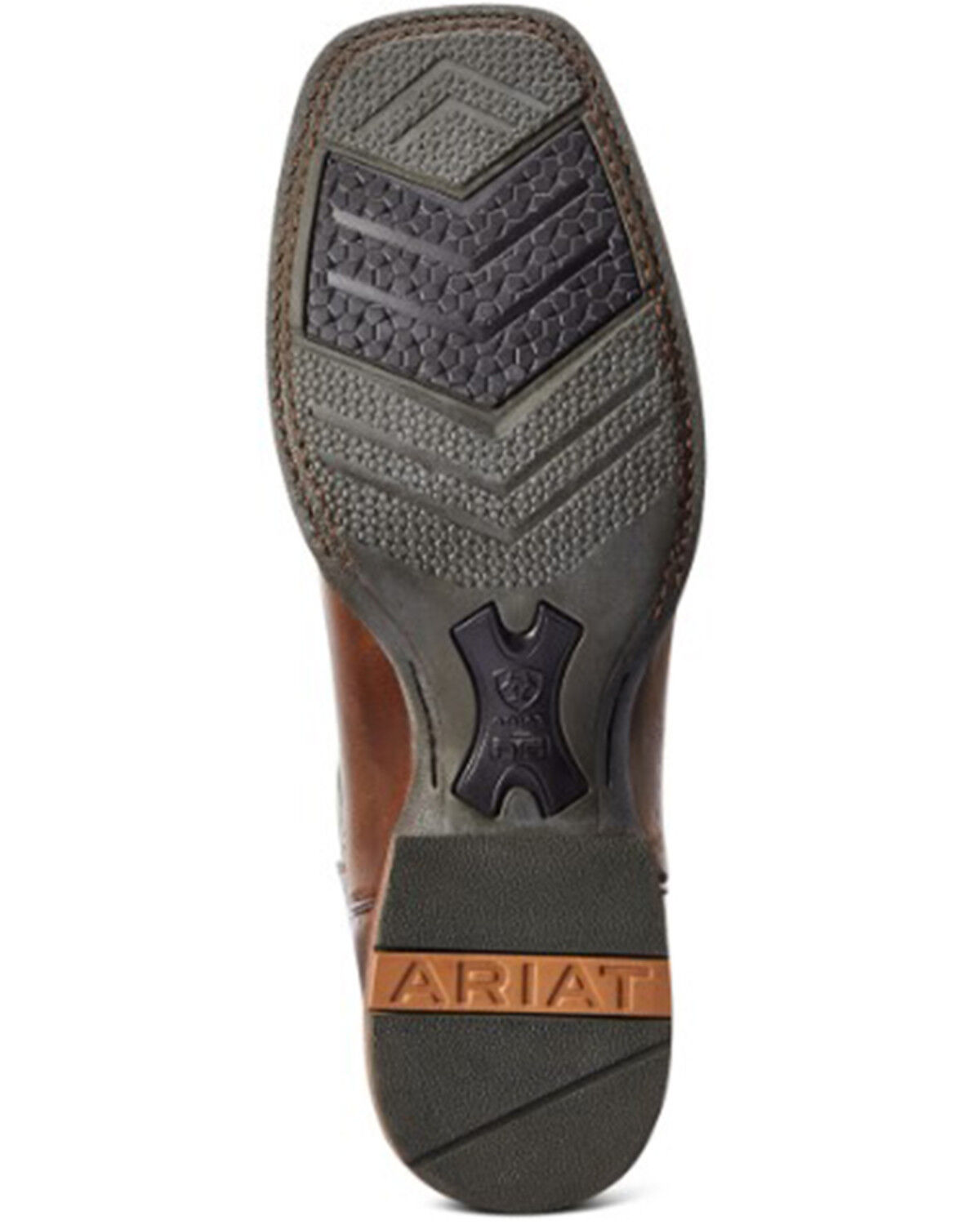 Image #5 - Ariat Men's Ridin' High Western Performance Boots - Broad Square Toe, Brown, hi-res