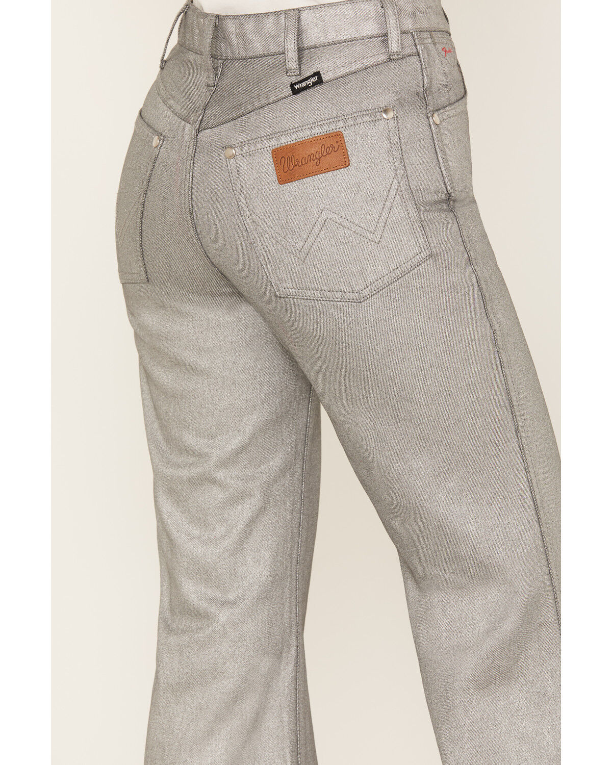 Image #5 - Wrangler X Fender Women's Metallic Wanderer Flare Jeans, Silver, hi-res