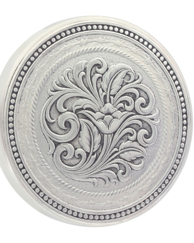 Montana Silversmiths New Traditions Stars and Barbed Wire Snuff Lid, Silver, hi-res