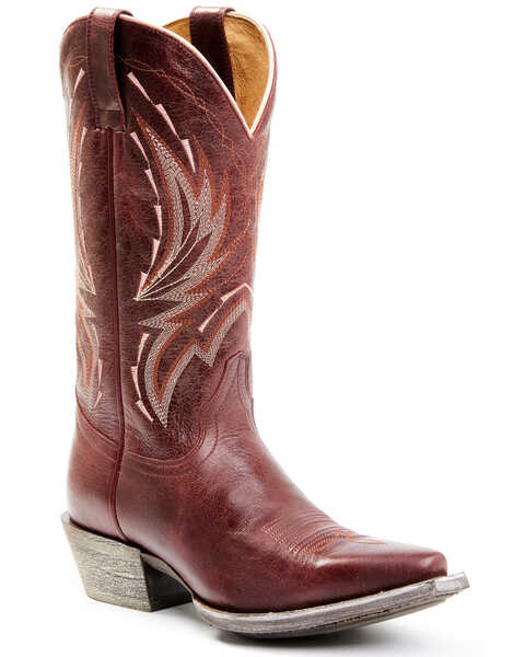 Shyanne Women's Ruby Western Boots - Square Toe, Red, hi-res