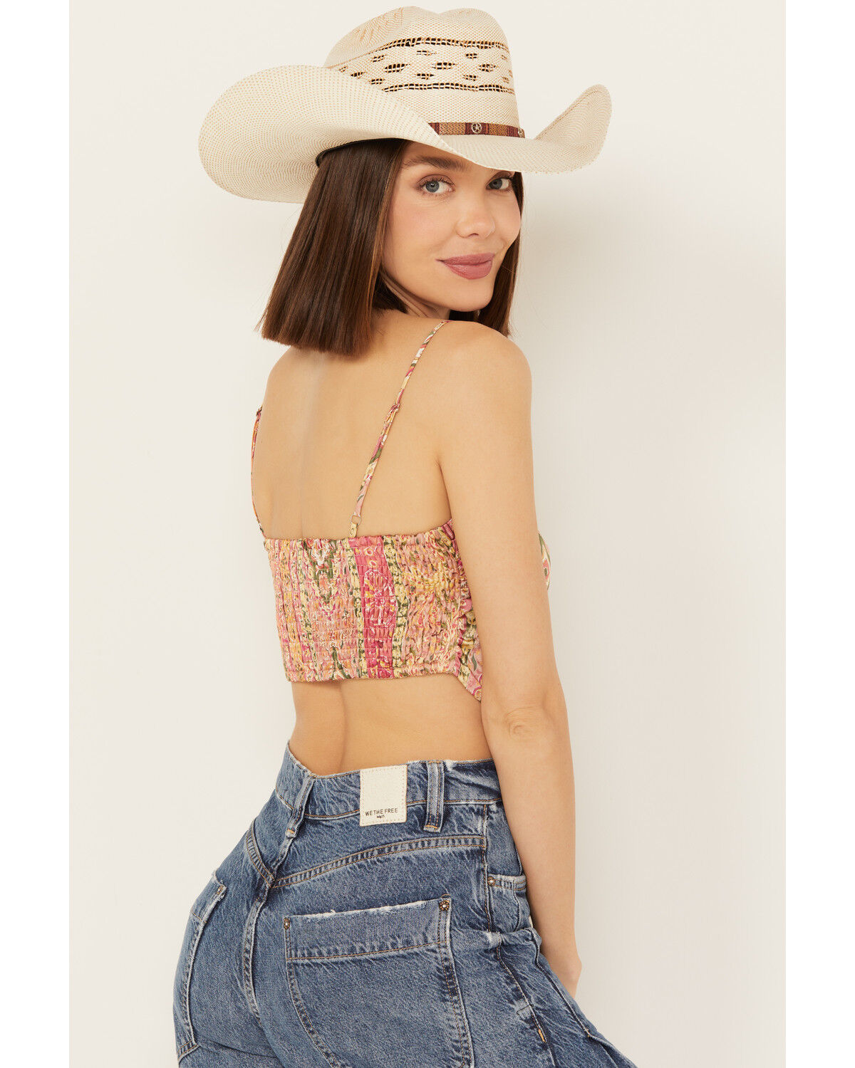 Image #4 - By Together Women's Floral Print Sleeveless Bandana Top, Coral, hi-res
